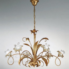 Люстра подвесная 311/6 Oro siriano V335/121/22 IDL Италия  40W 50 см Золото Narciso