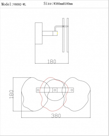 Бра Square V8092-WL фото 2